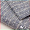 Cotton/Hemp Outer Pillow Cases - Dark Blue / White Stripe - 