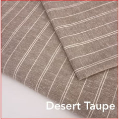 Cotton/Hemp Outer Pillow Cases - Desert Taupe/ White Stripe 